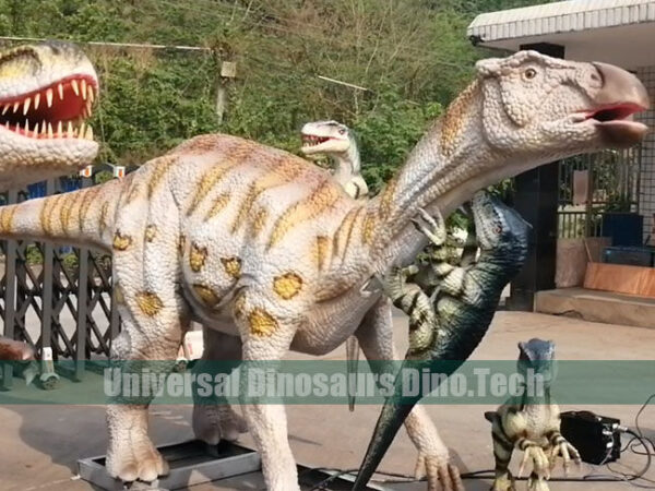 Animatronic Iguanodon And Raptors