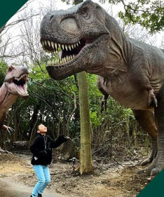 Animatronic Trex and Kid