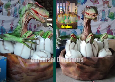 Custom Work Animatronic Raptor With Eggnest