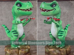 Cartoon Dinosaur Violinist
