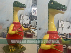 Cartoon Raptor Barber Statue