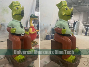 Cartoon Triceratops Boss Statue