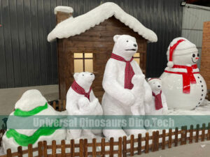 Christmas Polar Bear & Snowman Decoration