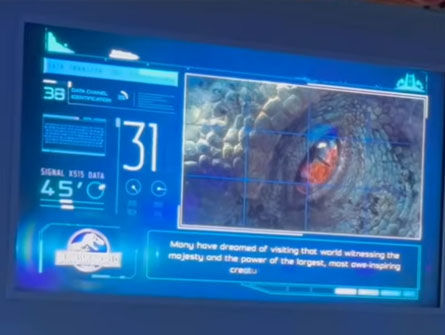 Jurassic World information board
