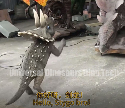 Robot Triceratops Sways Body Robot Triceratops Sways Body