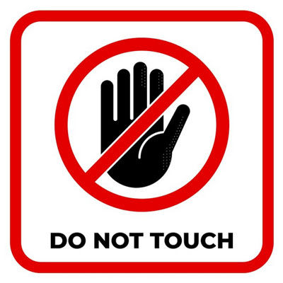 No touching sign