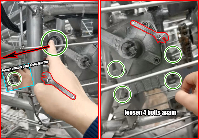 Remove Screws or Bolts of Reducer