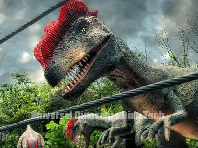 Animatronic Dilophosaurus at Dinosaur Playground Animatronic Dilophosaurus at Dinosaur Playground