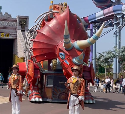 Triceratops Style Parade Float