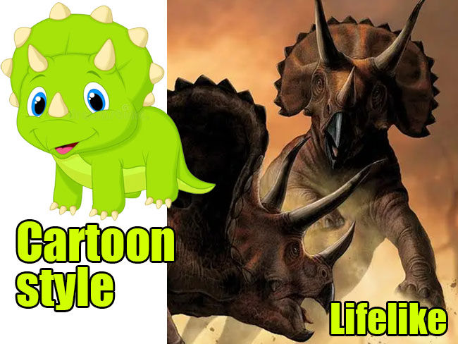 Cartoon or Lifelike Dino Tank Design